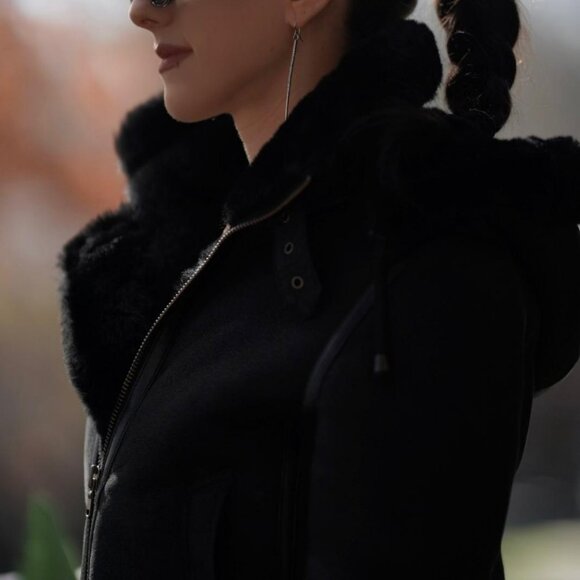 Jane Sheepskin B-3 Bomber Jacket - Picture 4 of 11